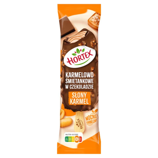 Lody śmietankowe w czekoladzie słony karmel 120ml Hortex