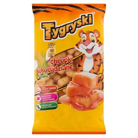 Chrupki kukurydziane Tygryski o smaku toffi 70g